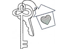 Stickdatei - Schlüsselbund Doodle